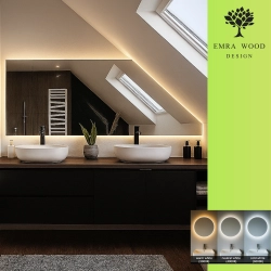 Lustro na poddasze z podświetleniem LED - NA WYMIAR - IZERA LED